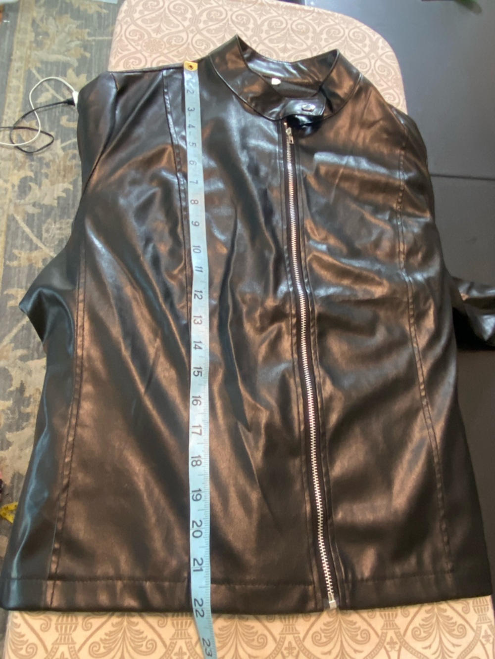 3/$12 Polyurethane Faux-Leather Moto Motorcycle Jacket Windbreaker Vinyl - Picture 5 of 11